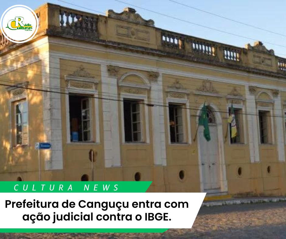 Prefeitura de Canguçu entra com ação judicial contra o IBGE.