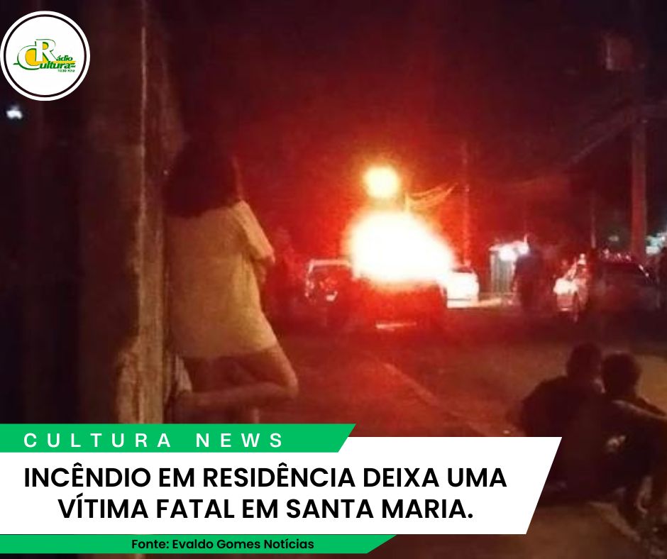 Incêndio em residência deixa uma vítima em Santa Maria